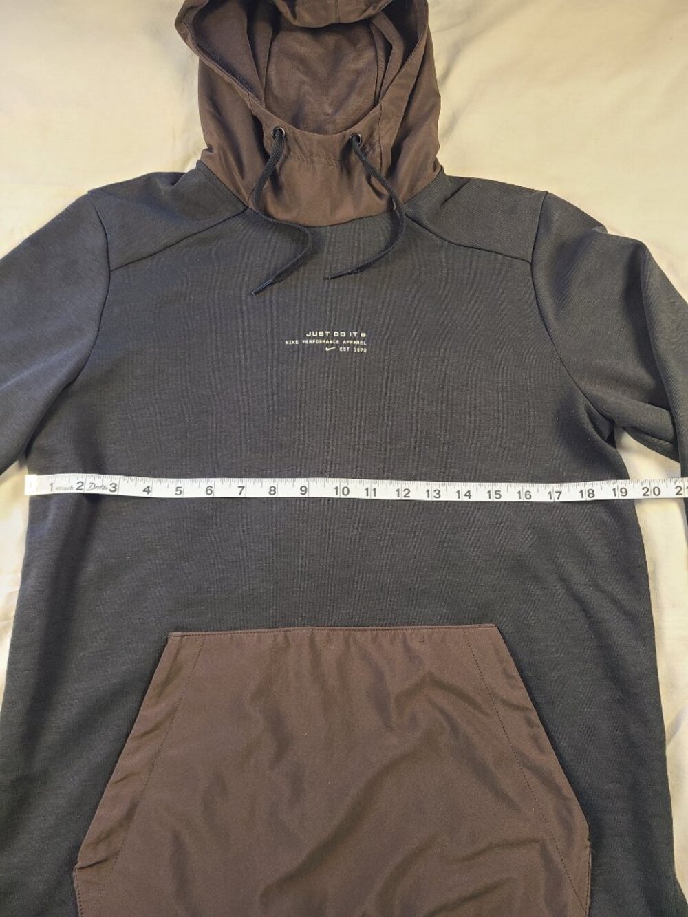 Nike Hooded Sweater Men's S DRI-Fit Black & Brown - Picture 9 of 11